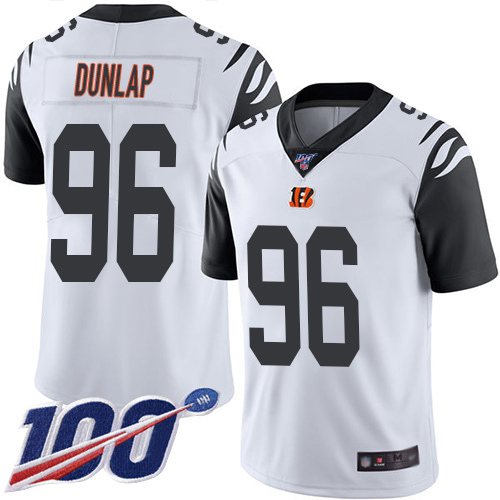 Cincinnati Bengals Limited White Men Carlos Dunlap Jersey NFL Footballl #96 100th Season Rush Vapor Untouchable